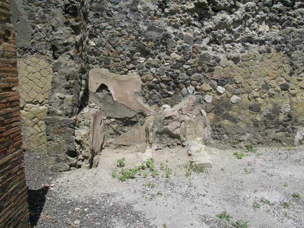 IV.6, Herculaneum, May 2006. Atrium, remains of two basins/tubs in north-west corner, for use in the laundry.
Photo courtesy of Nicolas Monteix.